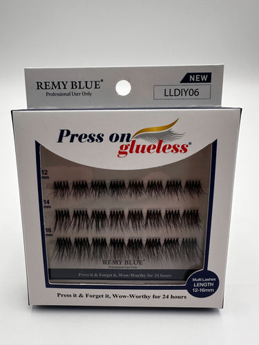 Remy Blue Press On Glueless Lashes LLDIY06 – 12–16 mm